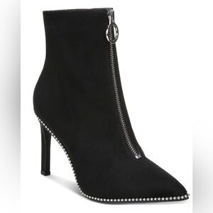 Bar III Black Ankle Boots with Silver Accents
